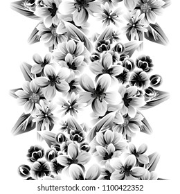 Abstract elegance seamless pattern with floral background