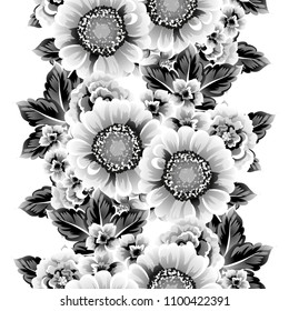 Abstract elegance seamless pattern with floral background