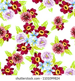 Abstract elegance seamless pattern with floral background