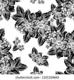 Abstract elegance seamless pattern with floral background