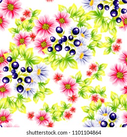 Abstract elegance seamless pattern with floral background