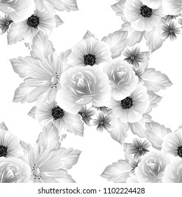 Abstract elegance seamless pattern with floral background