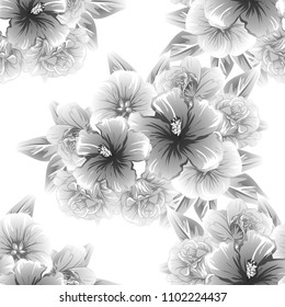 Abstract elegance seamless pattern with floral background