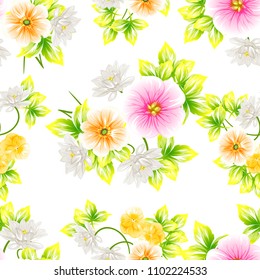 Abstract elegance seamless pattern with floral background