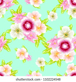 Abstract elegance seamless pattern with floral background