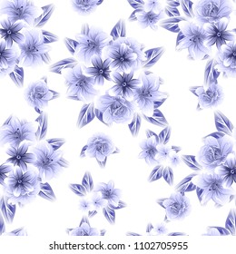 Abstract elegance seamless pattern with floral background