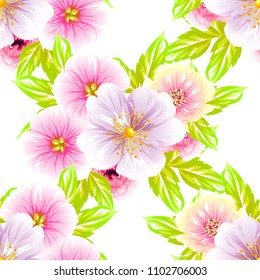 Abstract elegance seamless pattern with floral background