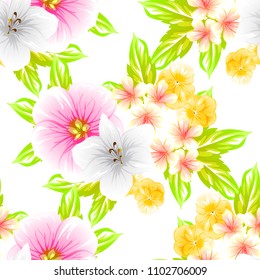 Abstract elegance seamless pattern with floral background