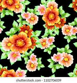 Abstract elegance seamless pattern with floral background