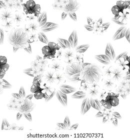 Abstract elegance seamless pattern with floral background
