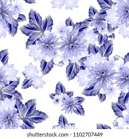 Abstract elegance seamless pattern with floral background