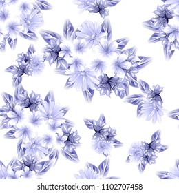 Abstract elegance seamless pattern with floral background