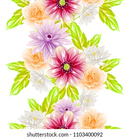 Abstract elegance seamless pattern with floral background