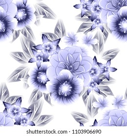 Abstract elegance seamless pattern with floral background