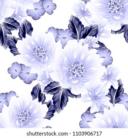 Abstract elegance seamless pattern with floral background