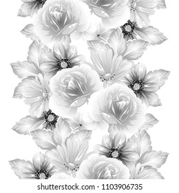 Abstract elegance seamless pattern with floral background