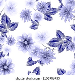 Abstract elegance seamless pattern with floral background