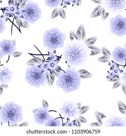 Abstract elegance seamless pattern with floral background