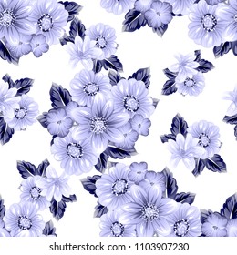 Abstract elegance seamless pattern with floral background