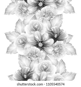 Abstract elegance seamless pattern with floral background