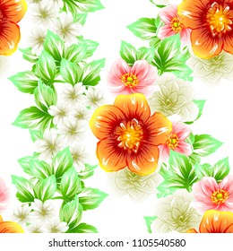 Abstract elegance seamless pattern with floral background