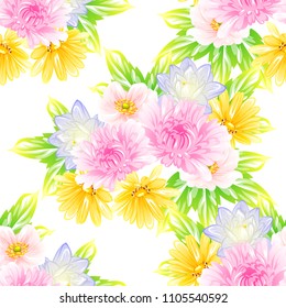Abstract elegance seamless pattern with floral background