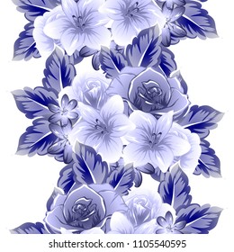 Abstract elegance seamless pattern with floral background