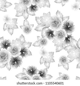 Abstract elegance seamless pattern with floral background