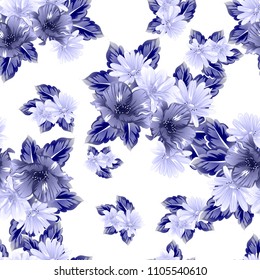 Abstract elegance seamless pattern with floral background