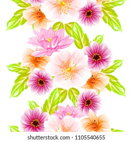 Abstract elegance seamless pattern with floral background