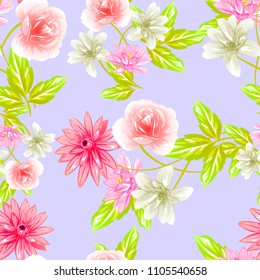 Abstract elegance seamless pattern with floral background