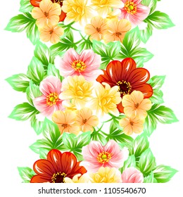 Abstract elegance seamless pattern with floral background