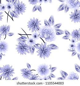 Abstract elegance seamless pattern with floral background