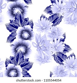 Abstract elegance seamless pattern with floral background