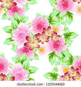 Abstract elegance seamless pattern with floral background