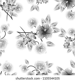 Abstract elegance seamless pattern with floral background