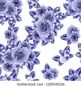 Abstract elegance seamless pattern with floral background