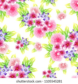 Abstract elegance seamless pattern with floral background