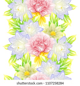 Abstract elegance seamless pattern with floral background