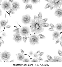 Abstract elegance seamless pattern with floral background
