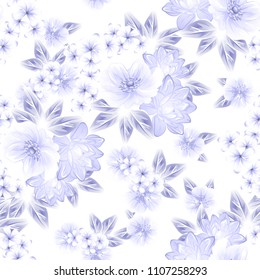 Abstract elegance seamless pattern with floral background