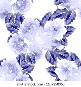 Abstract elegance seamless pattern with floral background