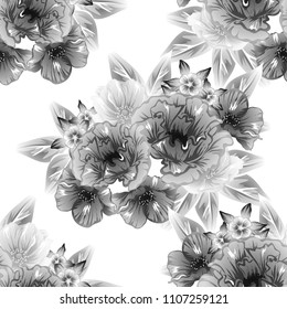 Abstract elegance seamless pattern with floral background