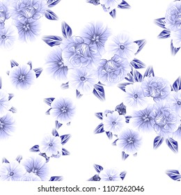 Abstract elegance seamless pattern with floral background