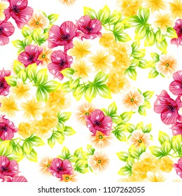 Abstract elegance seamless pattern with floral background