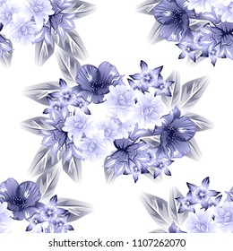 Abstract elegance seamless pattern with floral background