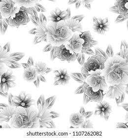 Abstract elegance seamless pattern with floral background