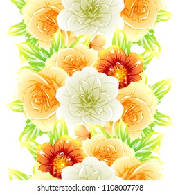 Abstract elegance seamless pattern with floral background