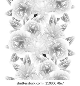 Abstract elegance seamless pattern with floral background