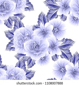 Abstract elegance seamless pattern with floral background